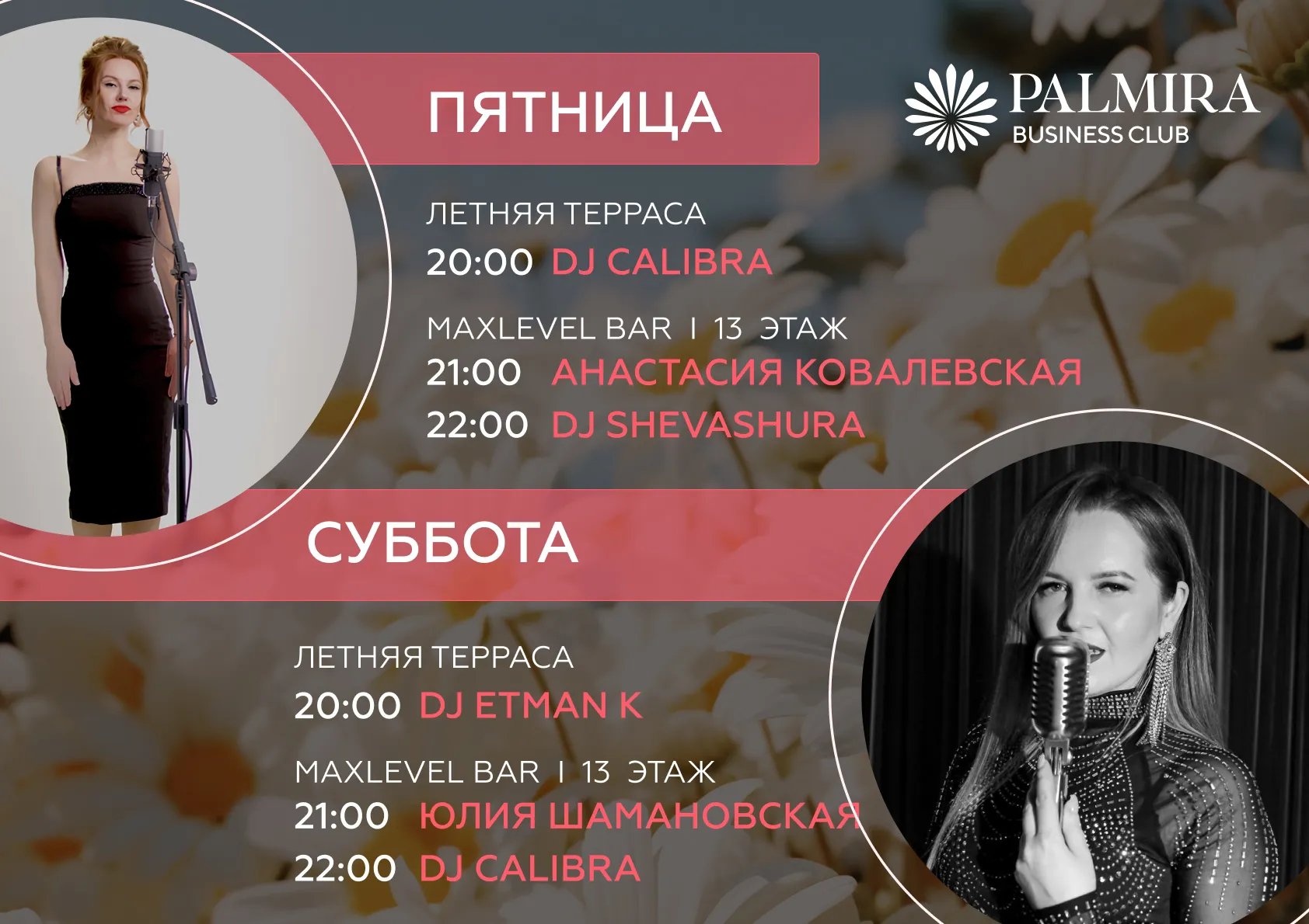 Музыкальные вечера в Palmira
