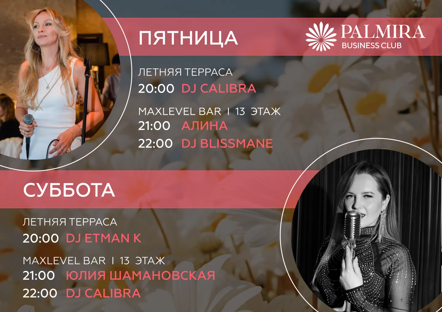 Музыкальные вечера в Palmira