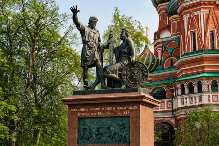 Памятники Минину и Пожарскому в Москве на Красной площади