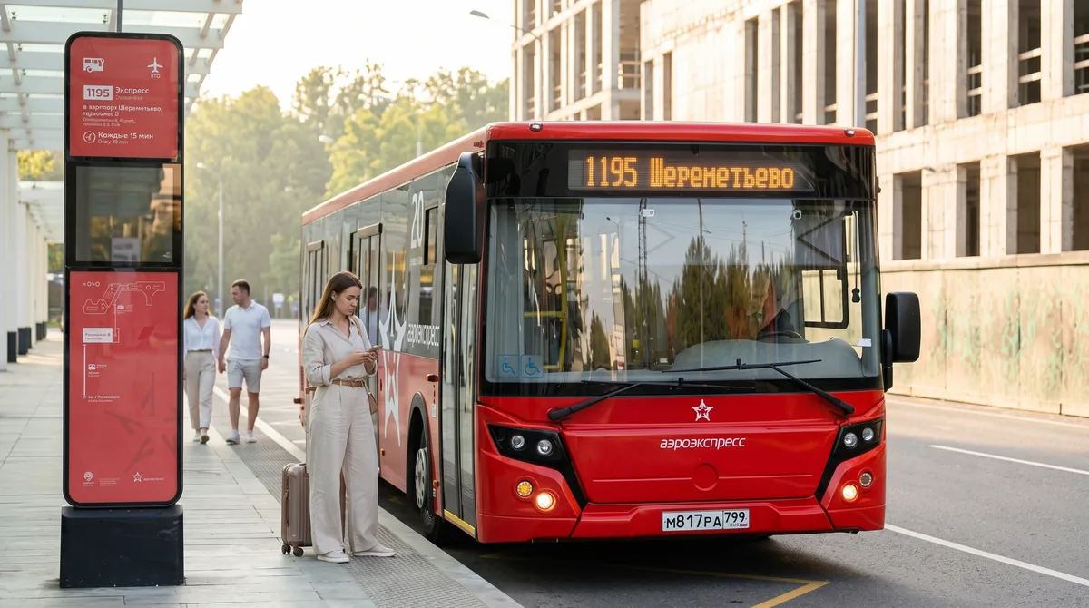 Экспресс-автобус 1195 до Шереметьева от метро «Ховрино»